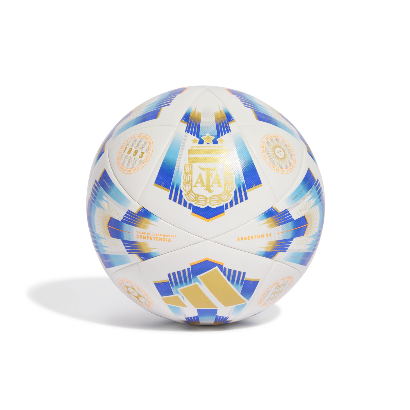 Adidas Argentinië Competition Voetbal Maat 5 Wit Blauw Goud