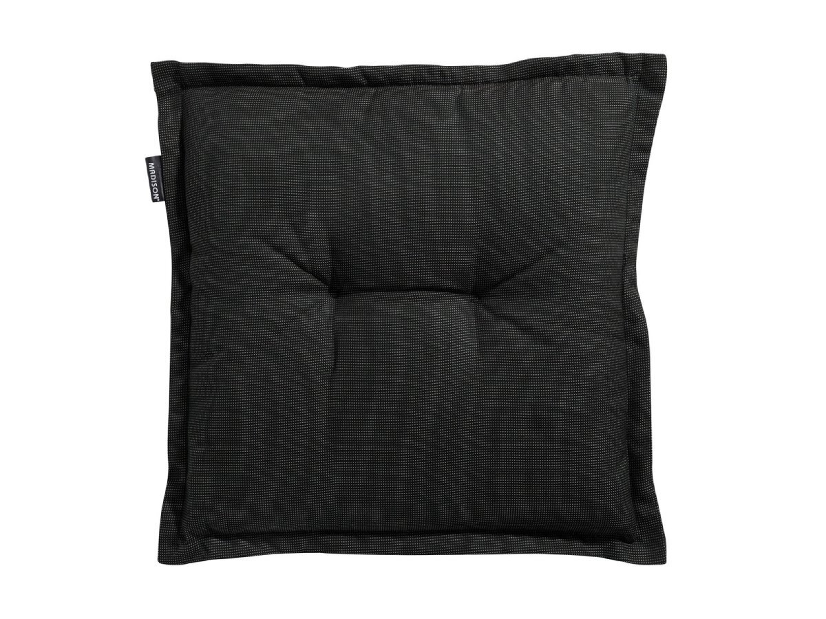 Madison Rib Black hocker kussen