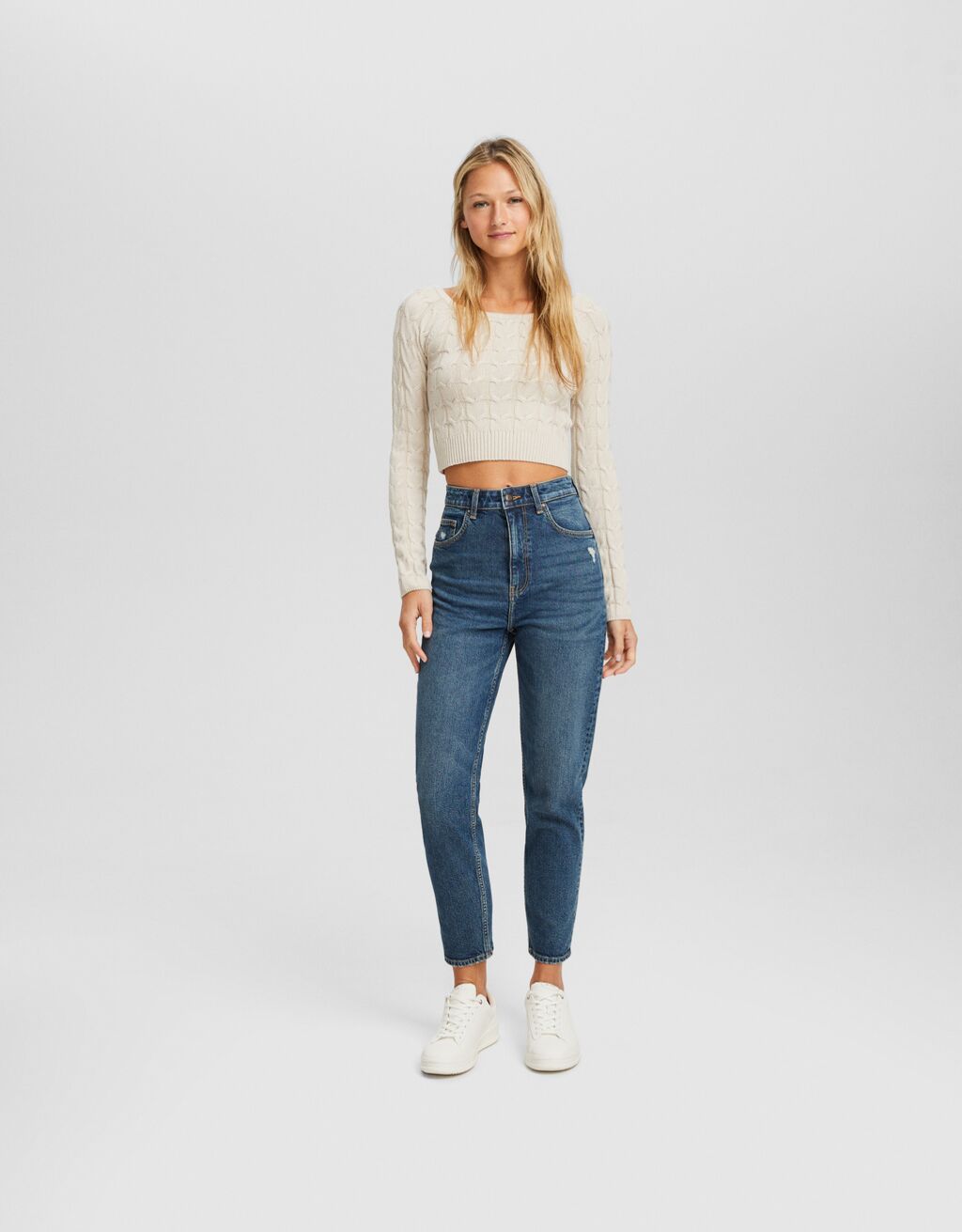 calças jeans confortáveis de mãe