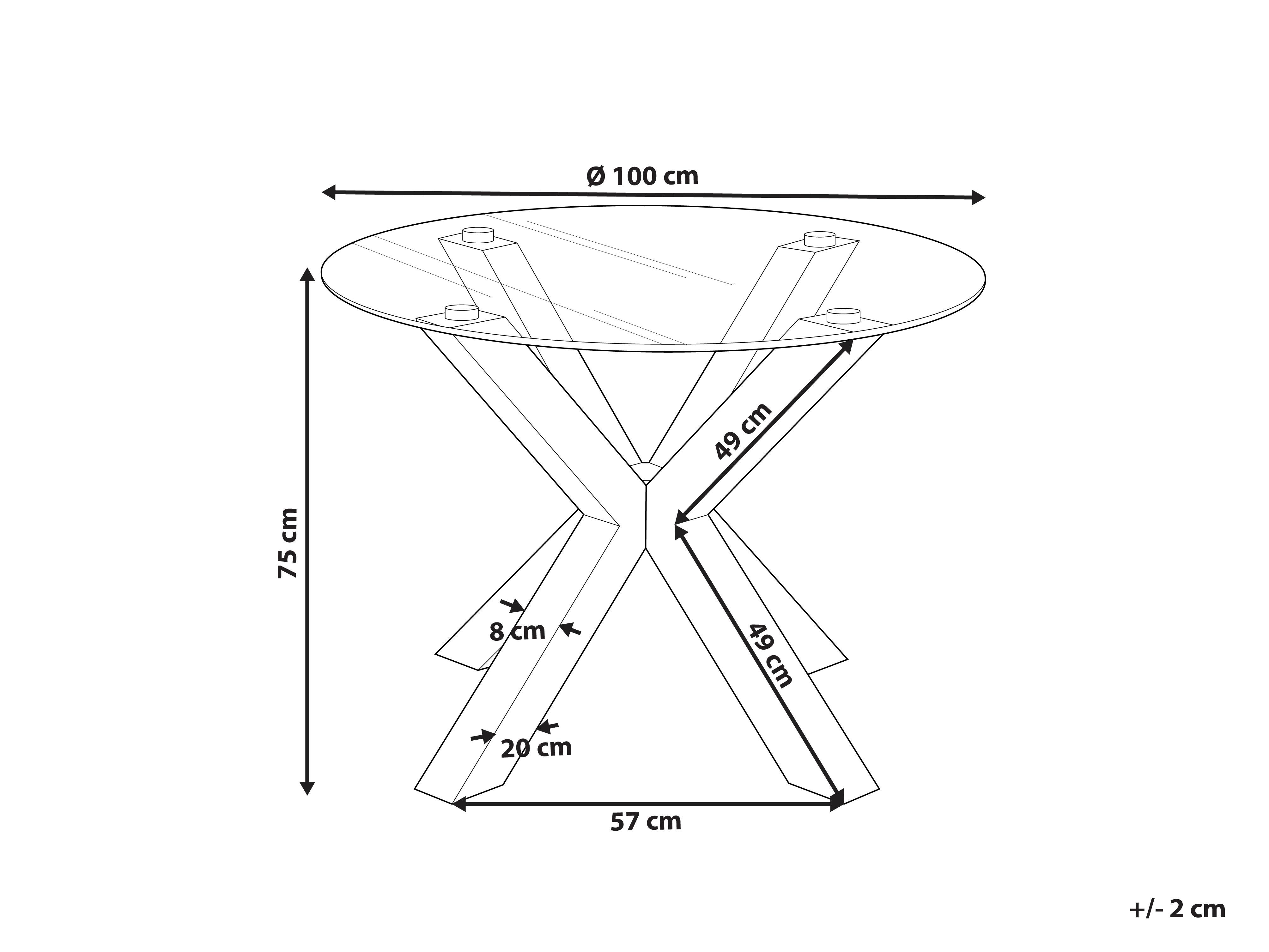 Eettafel OTIUM Zwart 100 cm 100 cm