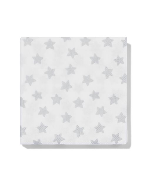 serviettes 24x24 papier étoiles - 20 pcs.