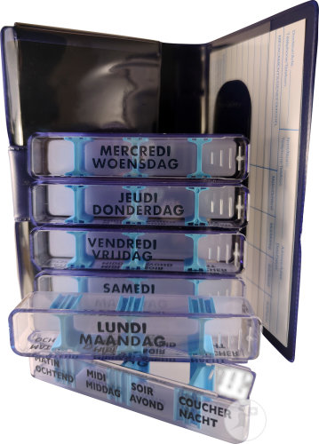 Medidose Pilulier De Poche Bleu Petit Modèle 1 Pièce