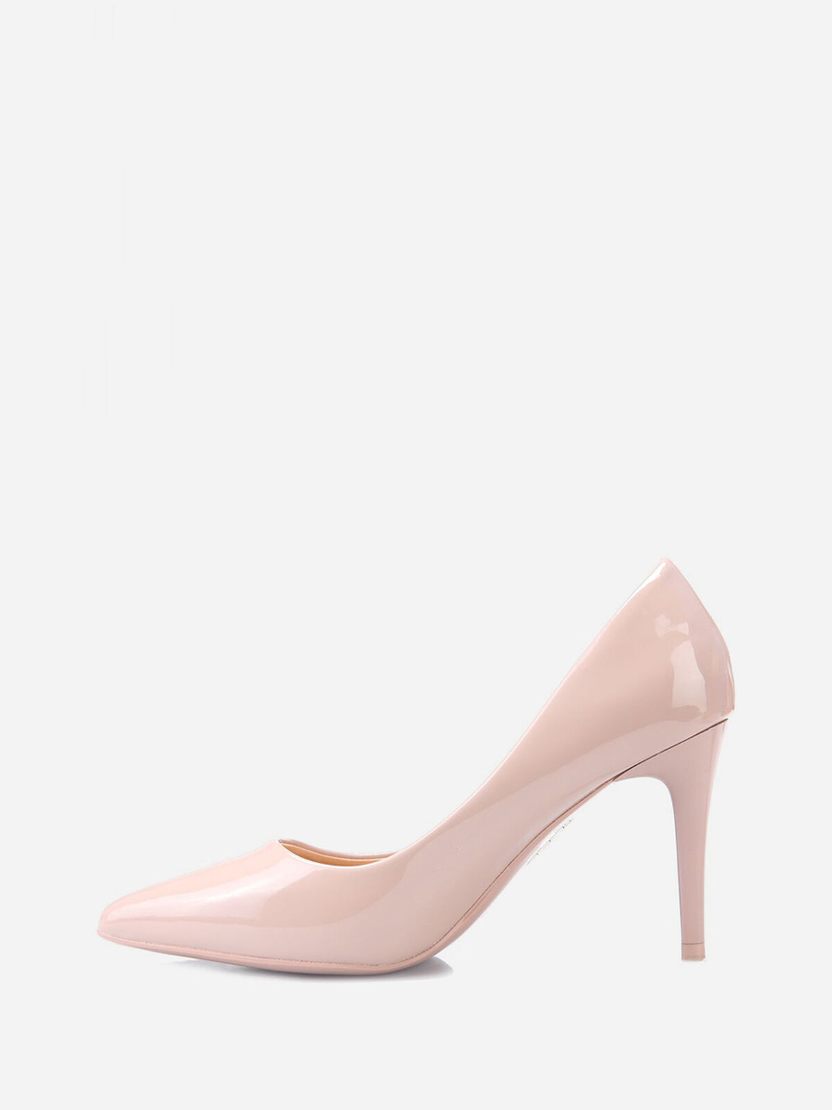 Escarpins vernis à talon aiguille- Beige