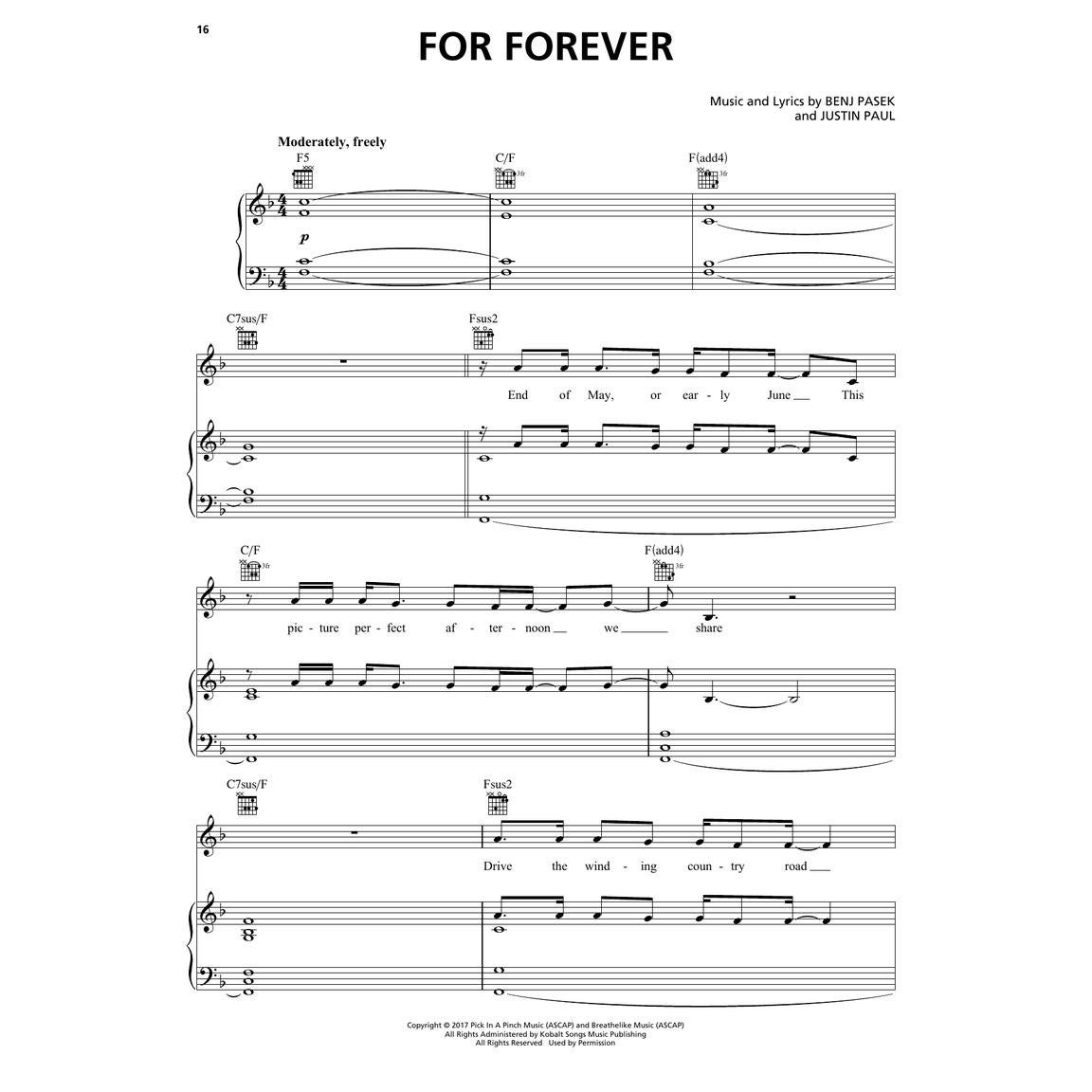 Hal Leonard Dear Evan Hansen voor piano, zang en gitaar