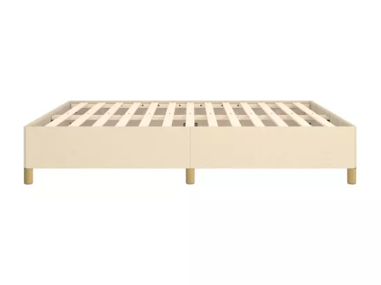 Sommier à lattes de lit Crème 180x200 cm Tissu