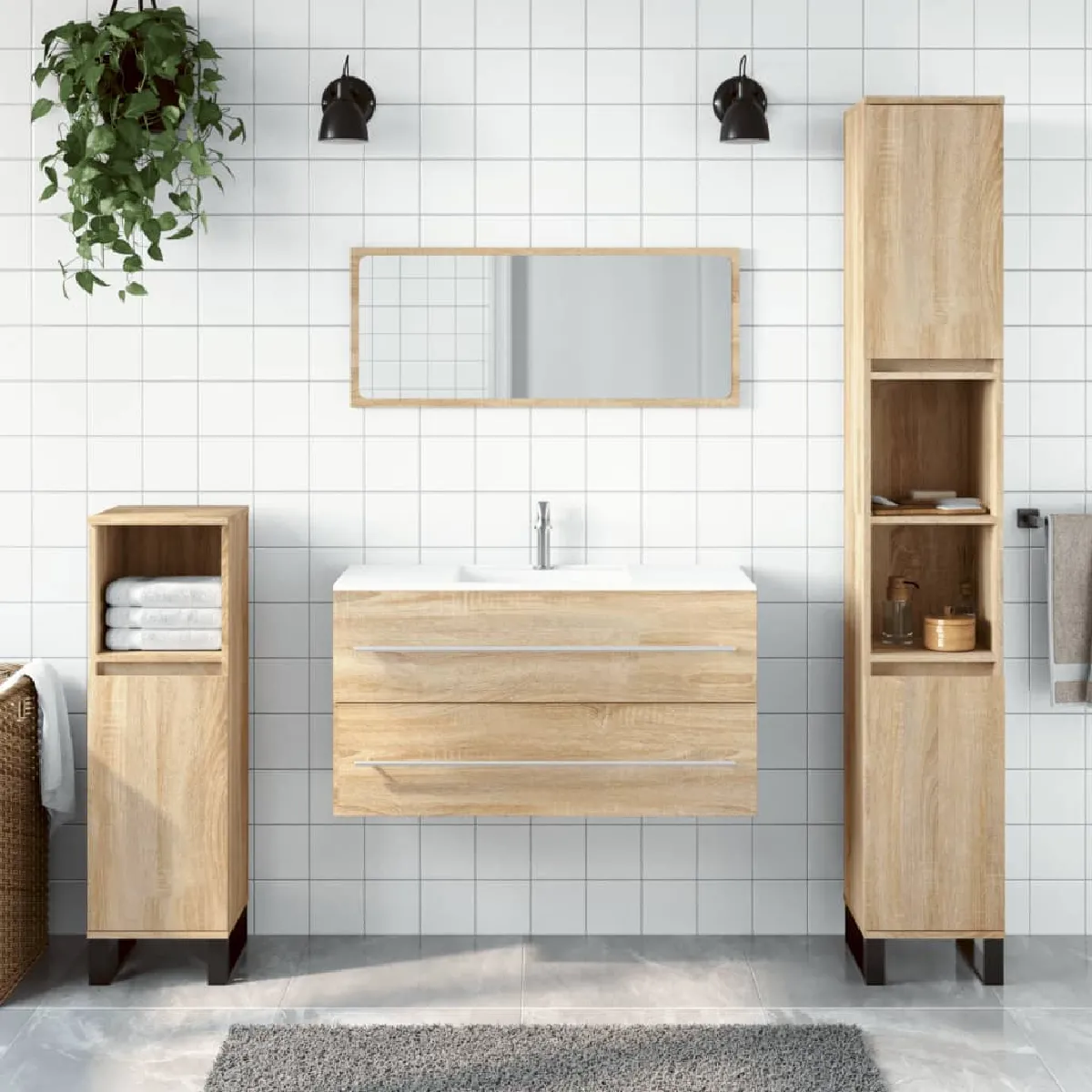 vidaXL Armoire Chêne sonoma