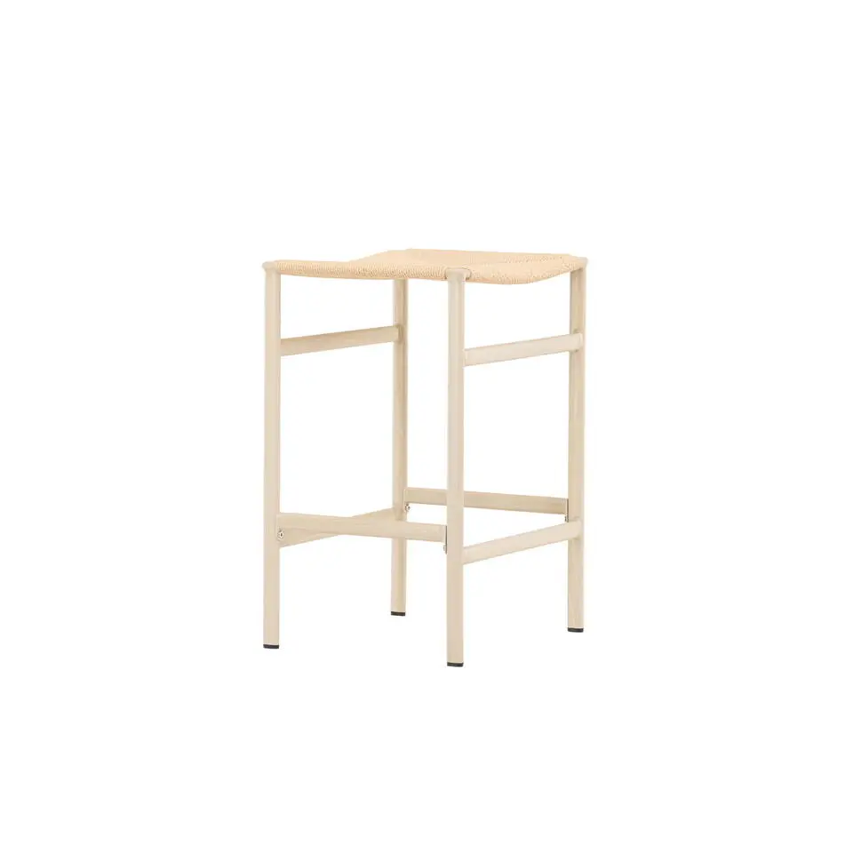 Barstoel Beige Touw - Polly - Set van 2