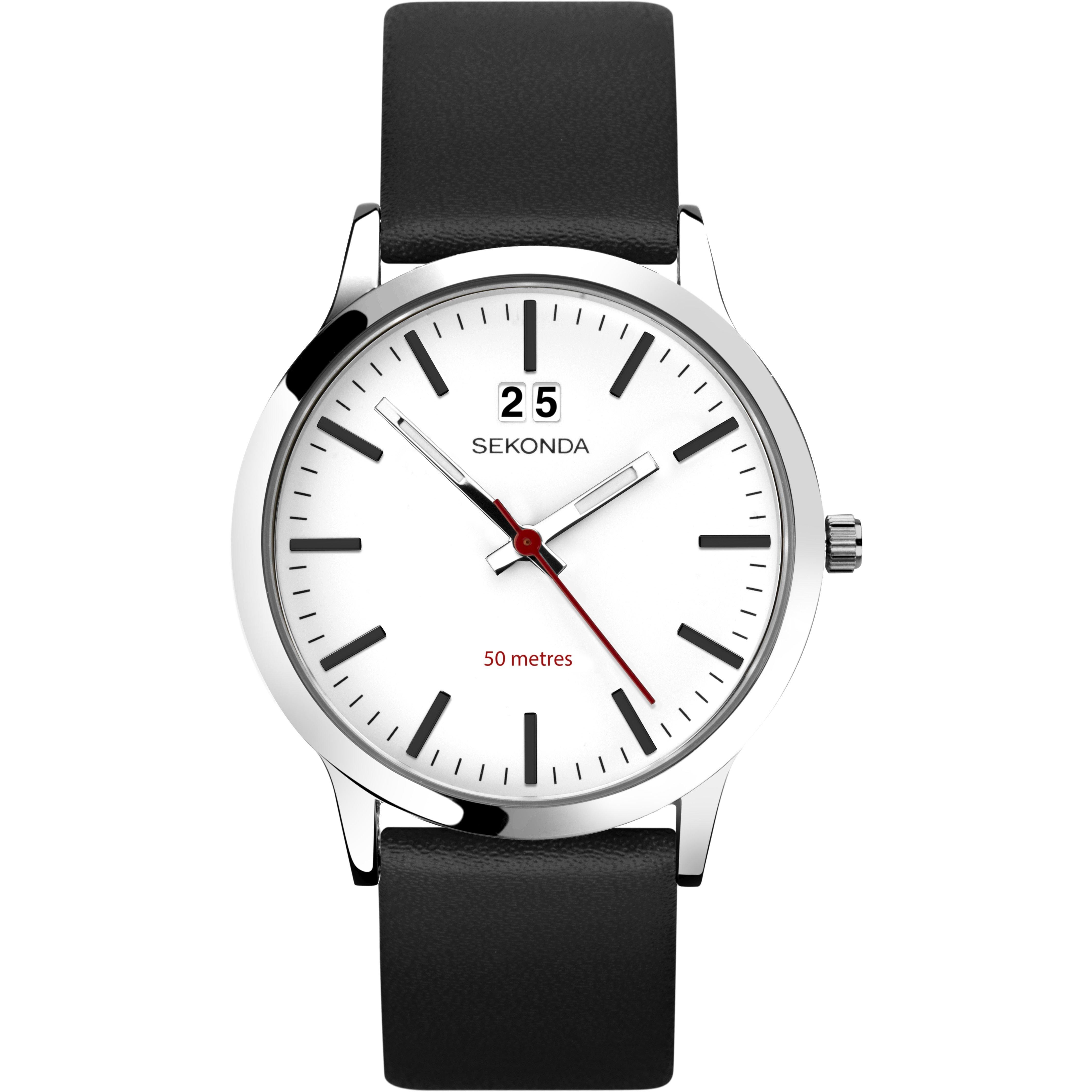 Sekonda Nordic 40mm Silver Watch Round Case White Dial