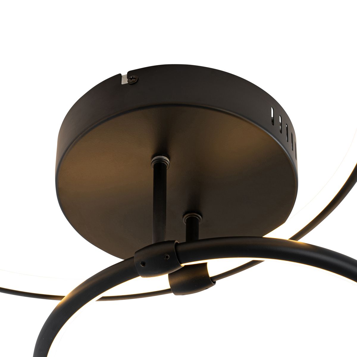Design plafondlamp zwart incl. LED 3-staps dimbaar 2-lichts - Joaniqa