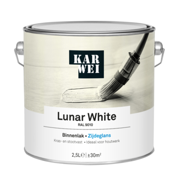 KARWEI binnenlak zijdeglans RAL 9010 lunar white 2,5 liter