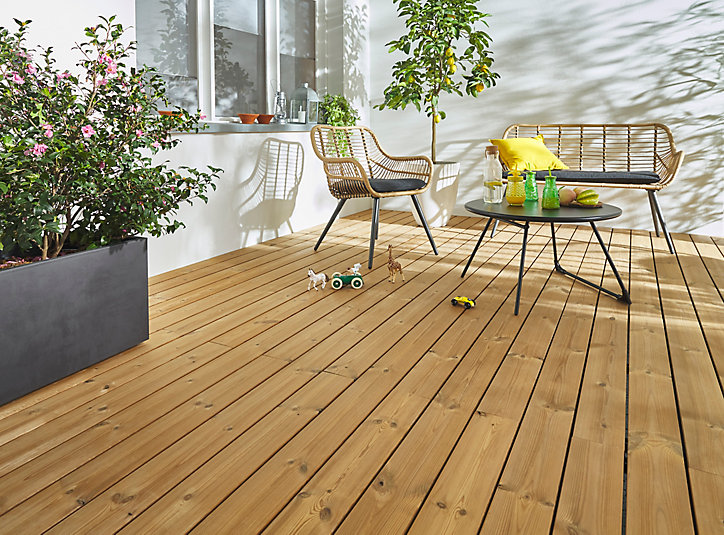 Lame de terrasse pin Areto L.200 x l.11,8 cm