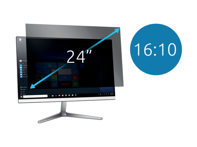 Kensington Monitor-Bildschirmfolie 2Way Privacy Filter 24 