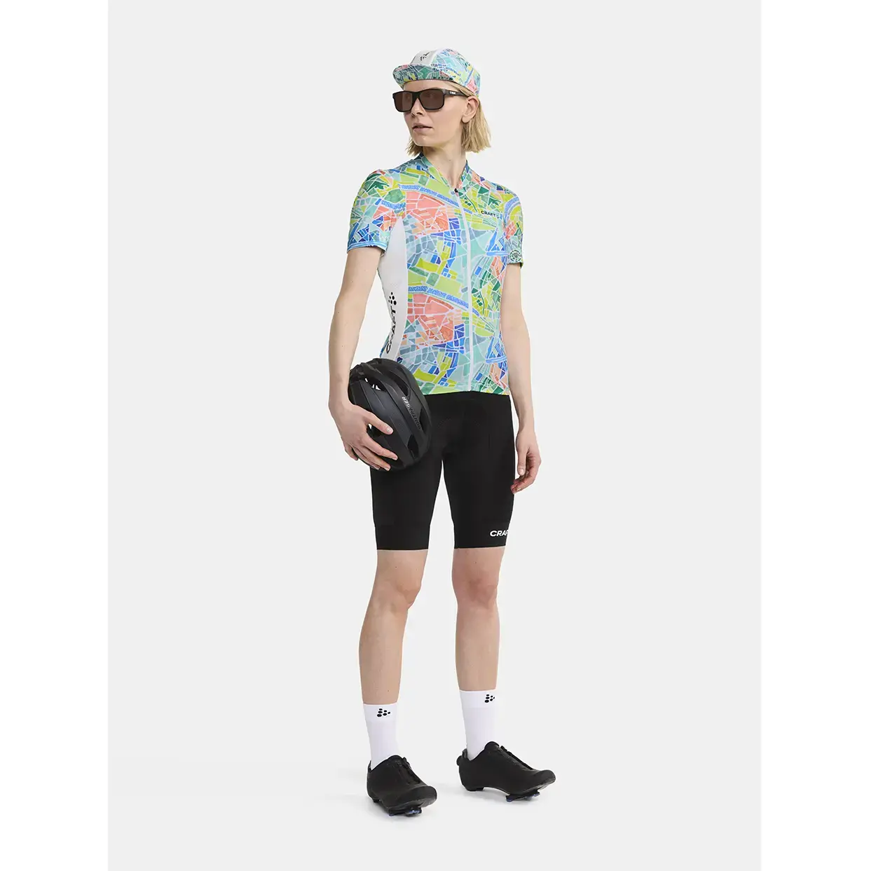 Craft ADV Endurance Graphic Fietsshirt Korte Mouwen Wit/Multi Dames