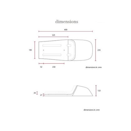 Selle confort Brazoline CAFE RACER FC Universel - Noir