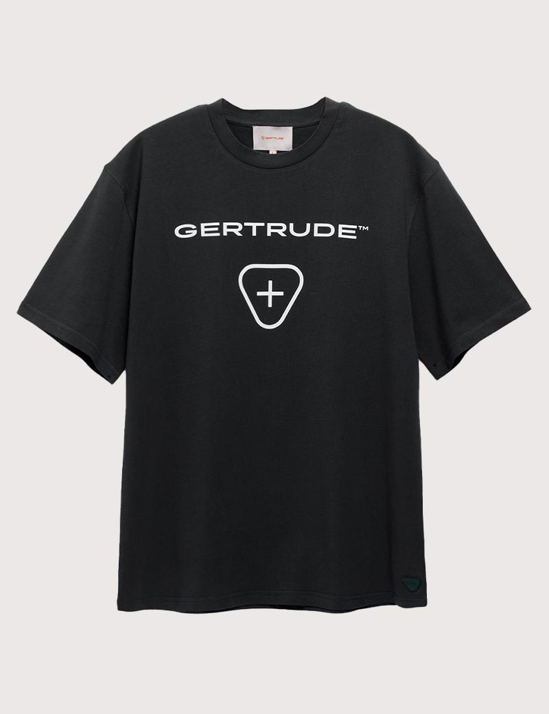 GERTRUDE&GASTON T-SHIRT MANCHES COURTES HOMME LEONCE LOGO NOIR