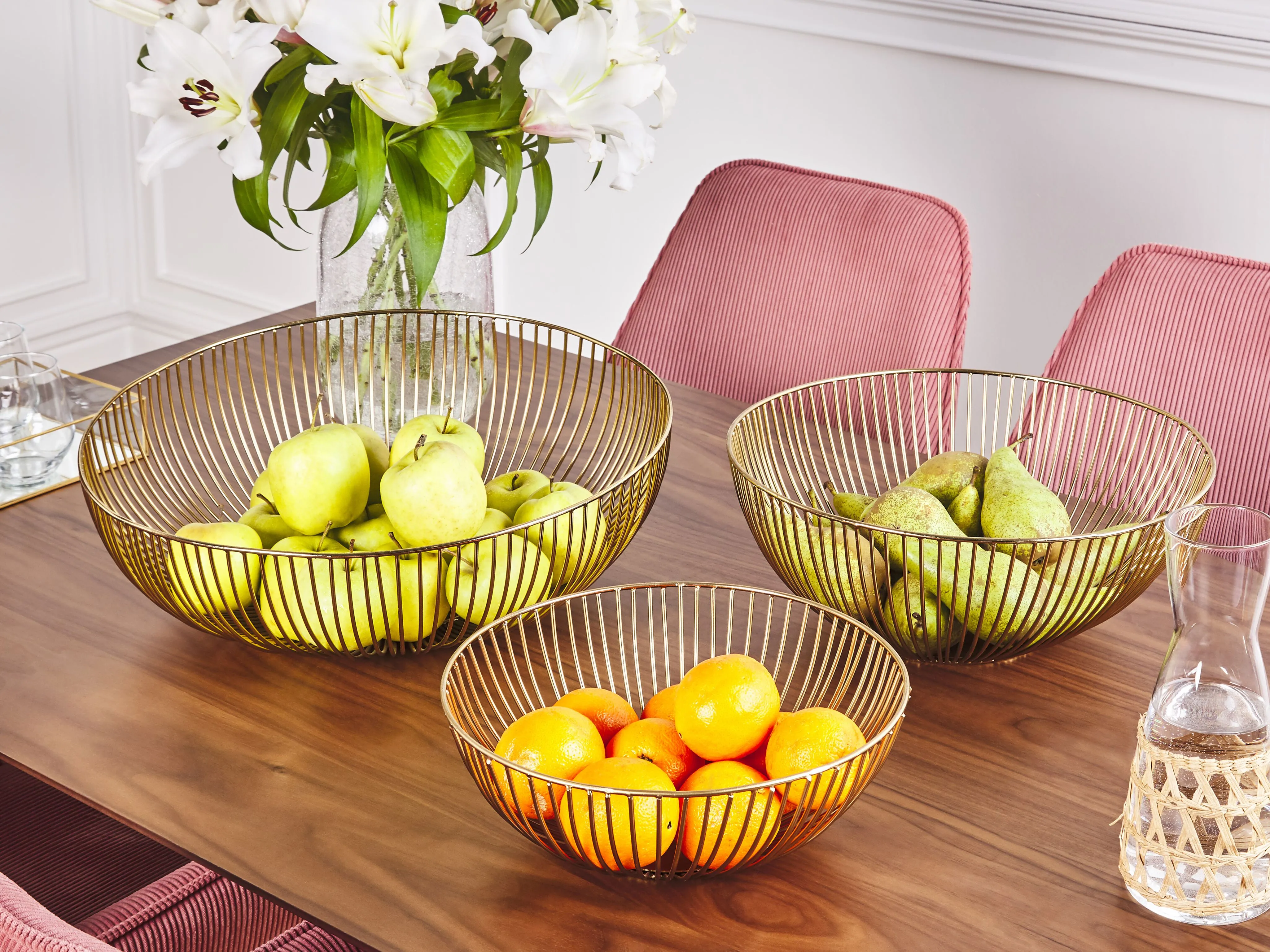 Set van 3 decoratieve schalen GARUT Metaal Goud