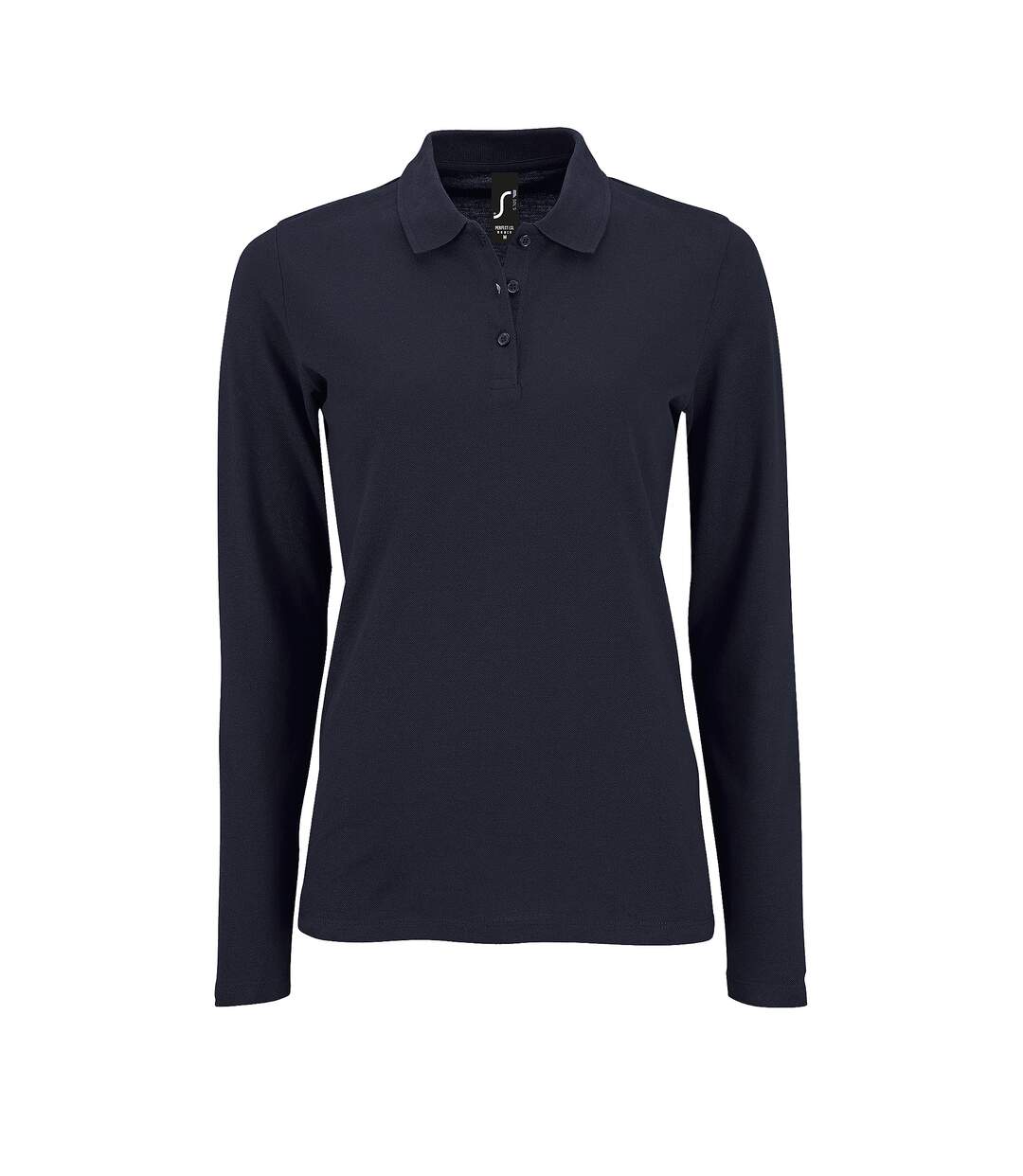SOLS - Polo manches longues PERFECT - Femme (Bleu marine) - UTPC2908