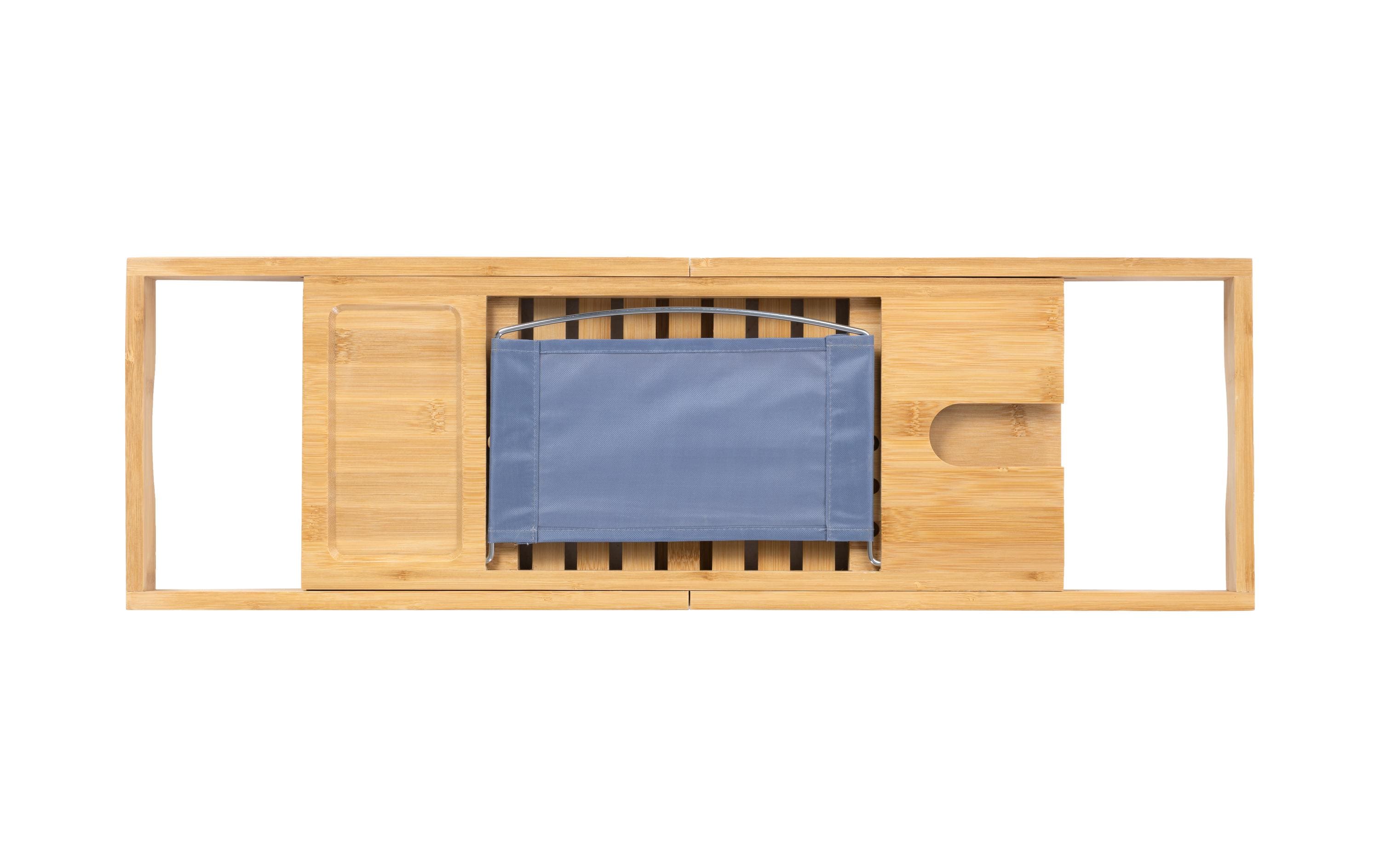 Badewannenablage Braun, BambusVerstellbarer Bad-Utensilienhalter