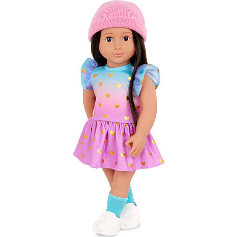 Our Generation kjole med hjertetryk outfit