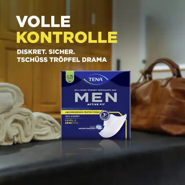Men Active Fit Absorbierende Protektoren Einlagen Level 2 Monatspaket