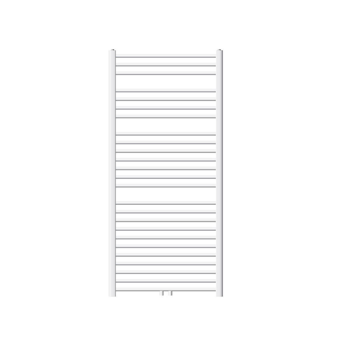 ECD Germany Badkamerradiator 750 x 1500 mm - Wit - Recht met middenaansluiting - Designradiator Handdoekverwarmer Handdoekdroger Handdoekradiator Handdoekverwarmer Handdoekverwarmer Badkamerverwarming