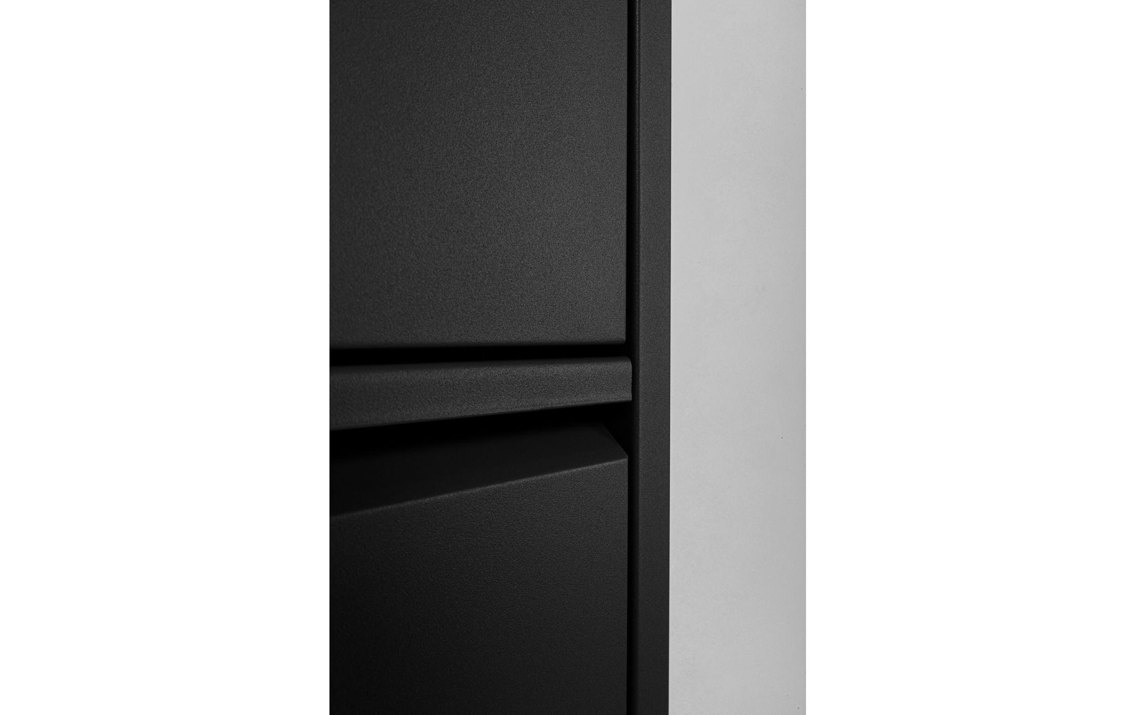 Schuhschrank Caruso 5-er, 50 x 170 cm, Schwarz<br>Schuhschrank