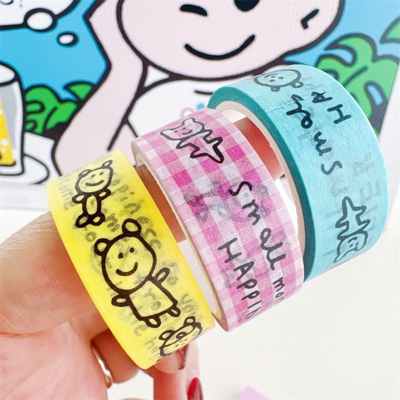 CraftmadeDIY - Cartoon Lettering Masking Tape