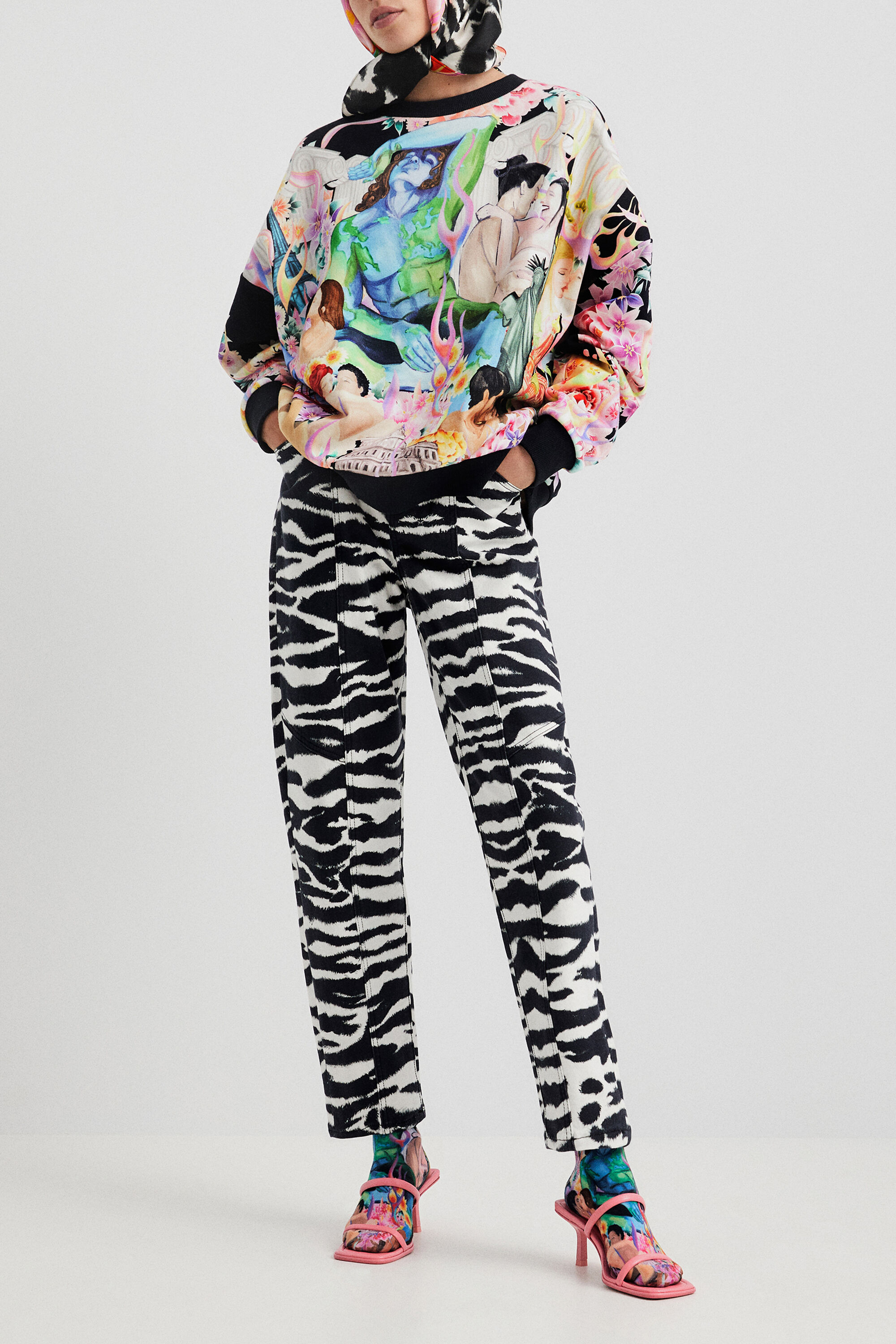 Sweat-shirt oversize fourré