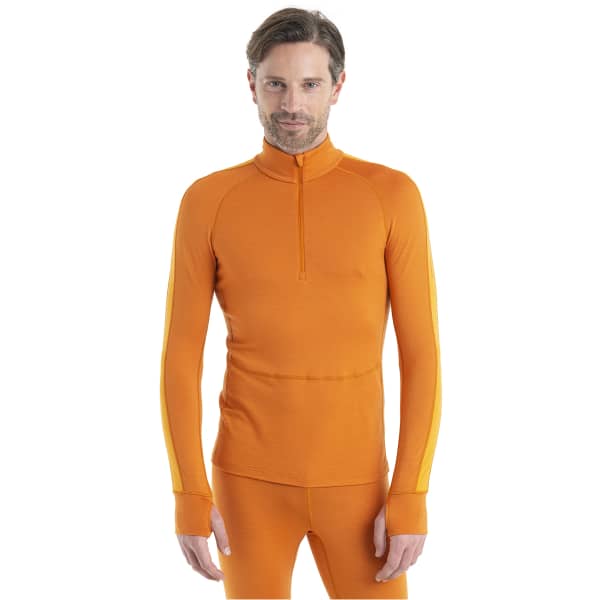 T-shirt thermique ICEBREAKER M ZONEKNIT 260 LS HALF ZIP EARTH/SOLAR/CB