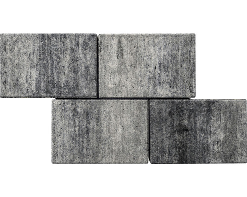 Rechthoekige straatsteen iWay Modern wit-zwart 30 x 20 x 6 cm