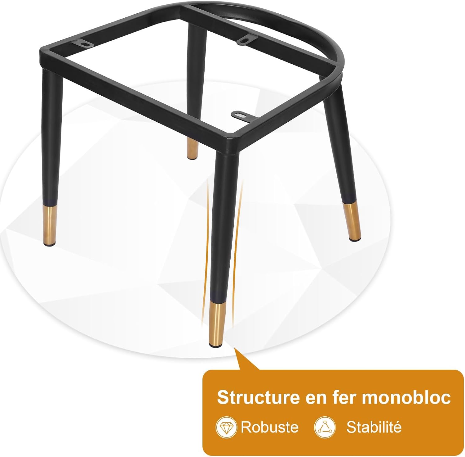 Bekrvio 200KG Belastbar Esszimmerstühle 2Er Set, Kunstleder Stühle Esszimmer（8cm dick）, Einteiliger Metallbeinen Küchenstühle Mit Lehne, Leichter Luxus-Polsterstuhl Fü Küche Esszimmer Wohnzimmer