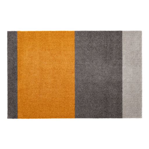 Tica Copenhagen Stripe Horisontal Gulvtæppe, Lys Grå/Grå/Dijon, 60x90 cm
