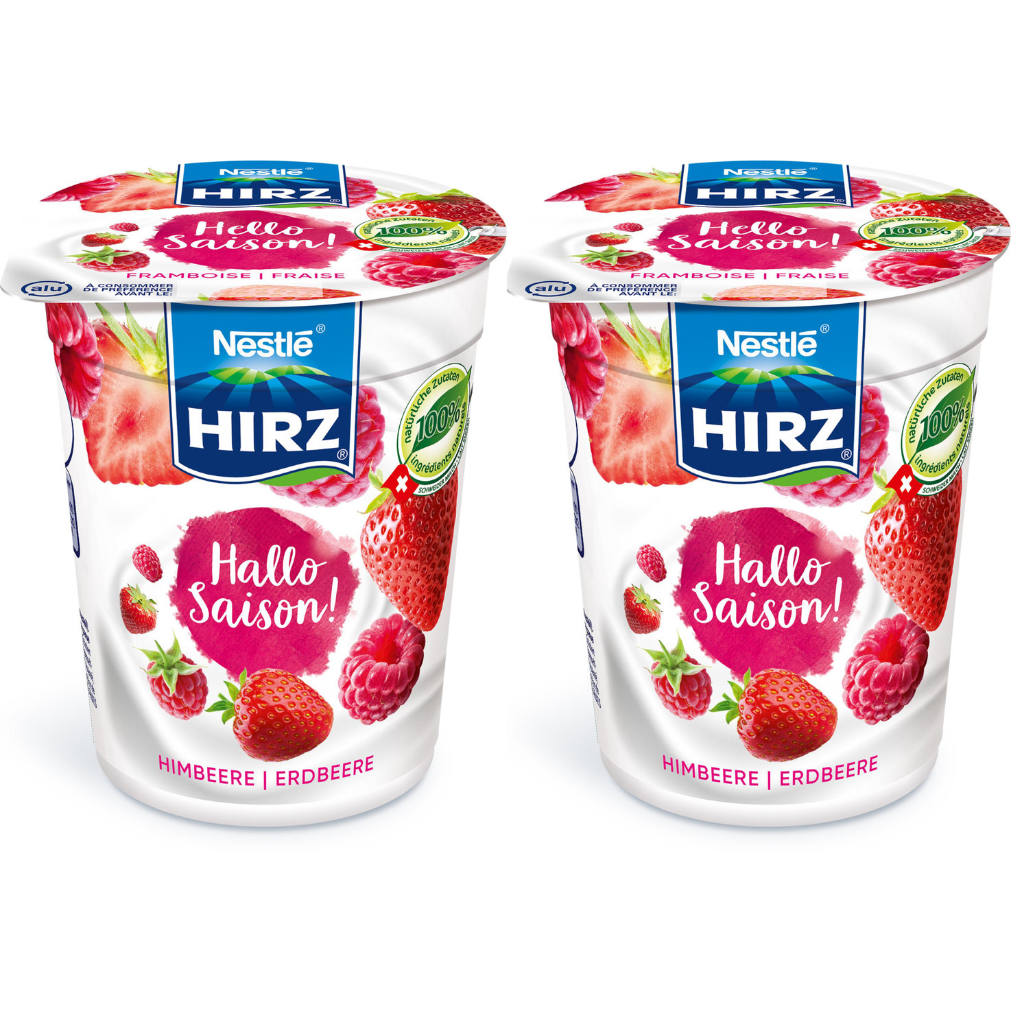 Hirz Joghurt Himbeere & Erdbeere 2x180g -