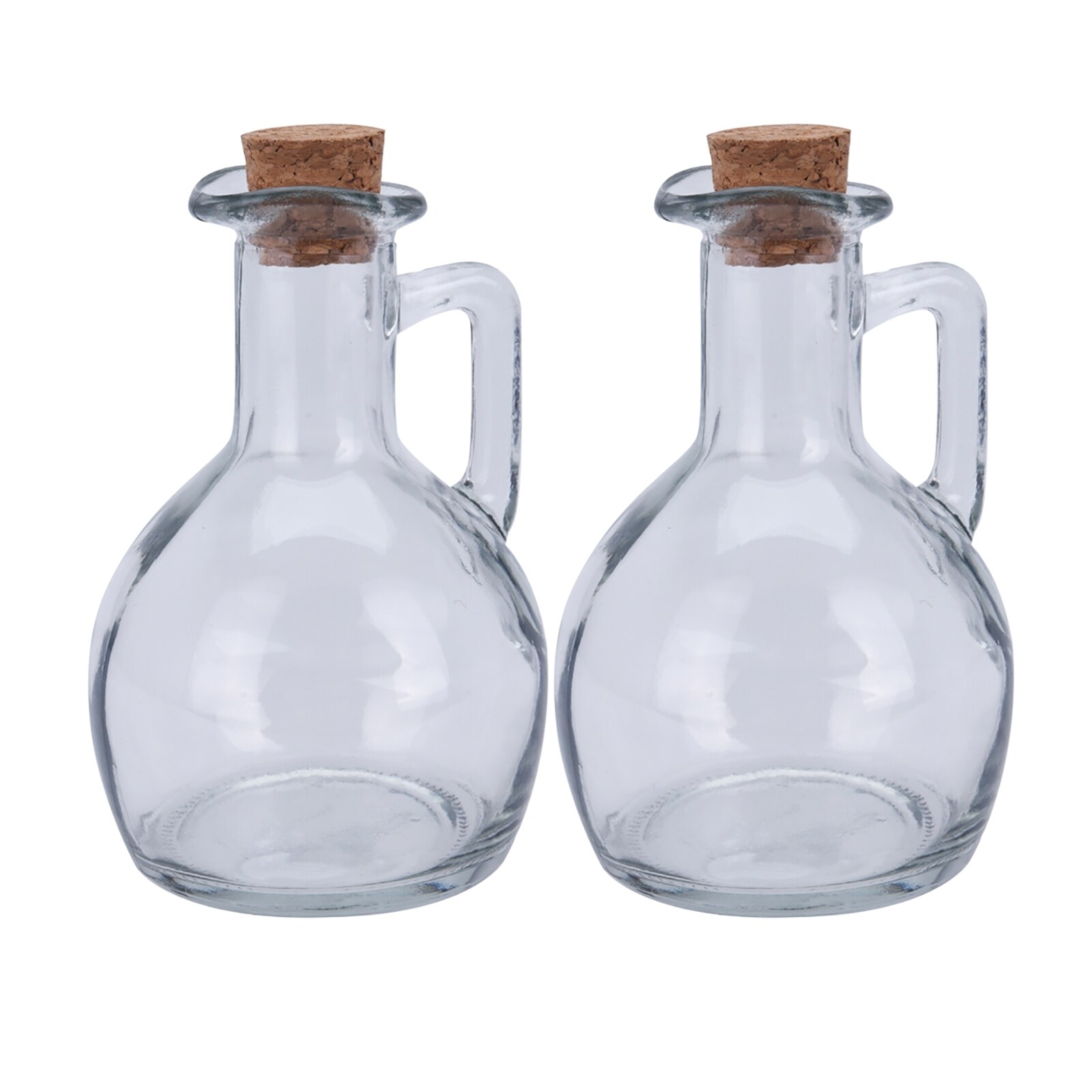 neuetischkultur Glasflasche mit Korken 2er Set für Essig oder Öl
