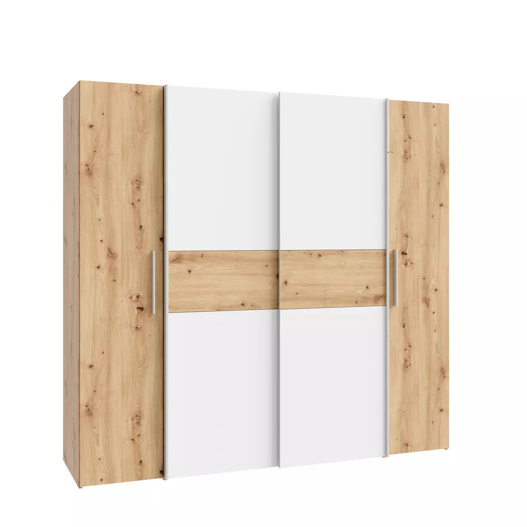 Schwebe-/Drehtürenschrank Kalixtus 200 x 190 cm
