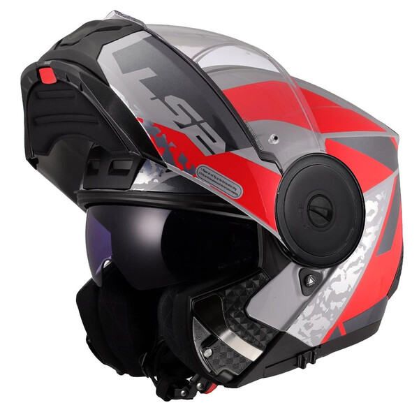 LS2 - Casque FF902 Scope II Oxyd Gris / Rouge / Brillant