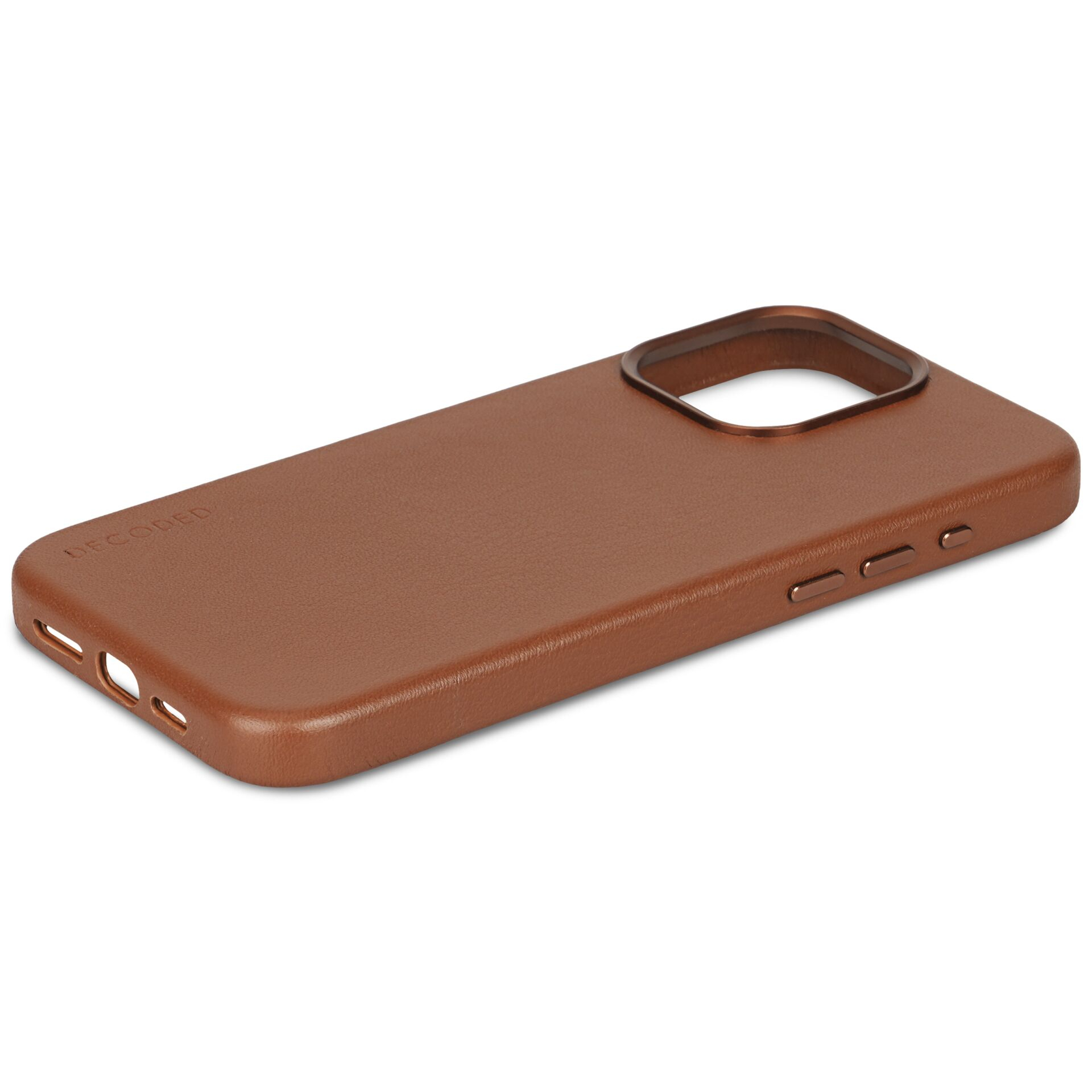 iPhone 15 Pro MagSafe Echtleder Hülle (D24IPO15PBC1TN) - Braun