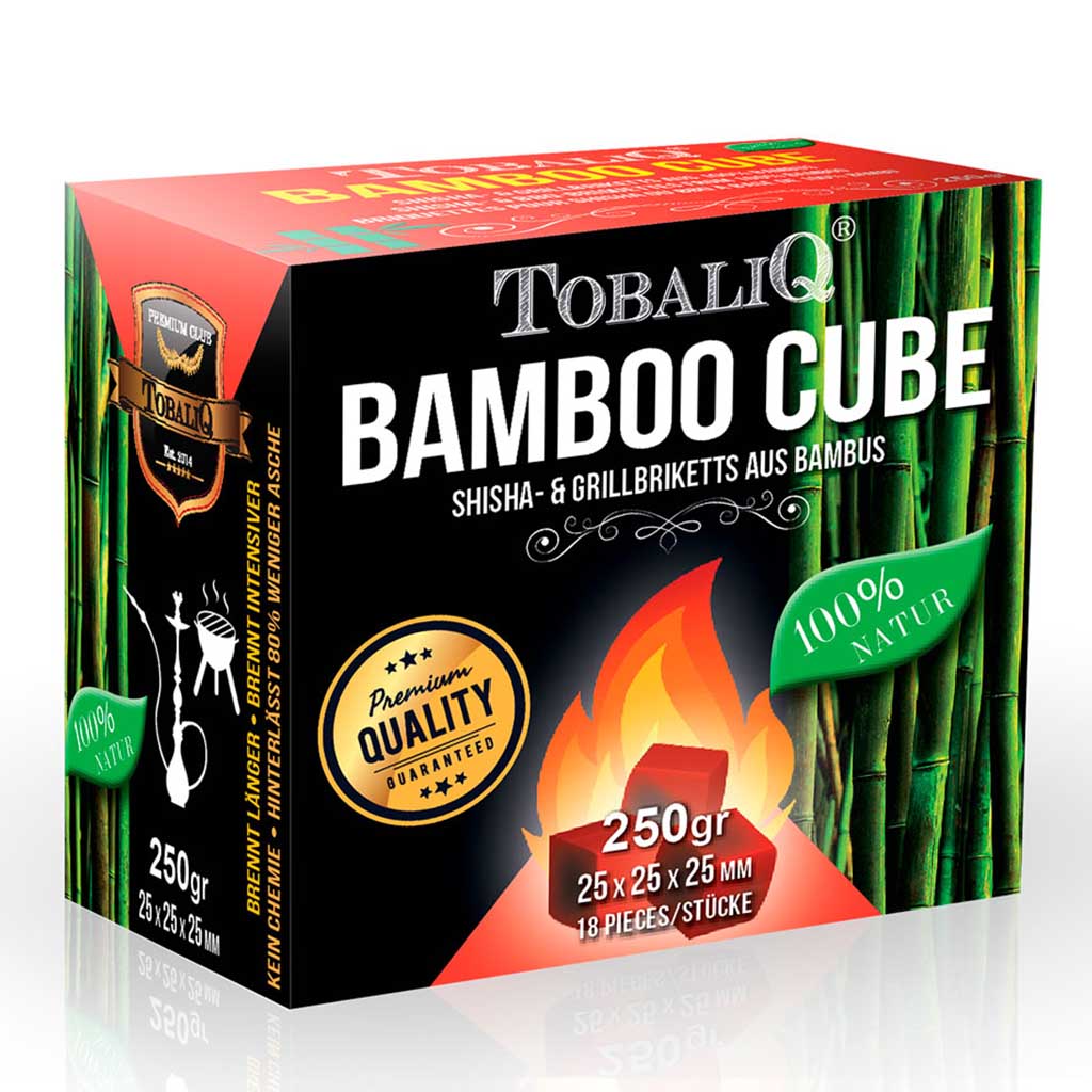 TobaliQ Shisha Kohle aus Bambus 16 Stück 250g