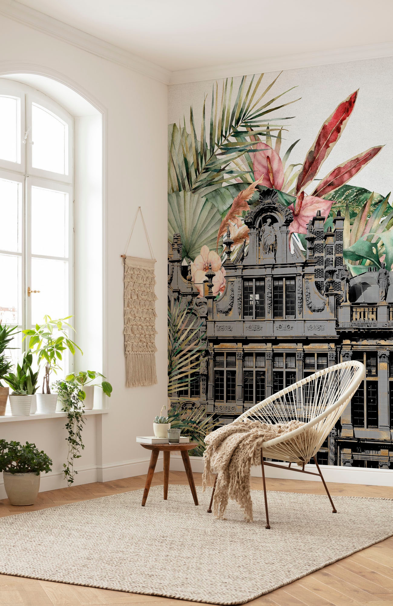 Komar Fototapete »Digitaldruck Vlies -  Tropical Palace - Grösse 300 x 250 cm« bedruckt glatt Wohnzimmer, Schlafzimmer