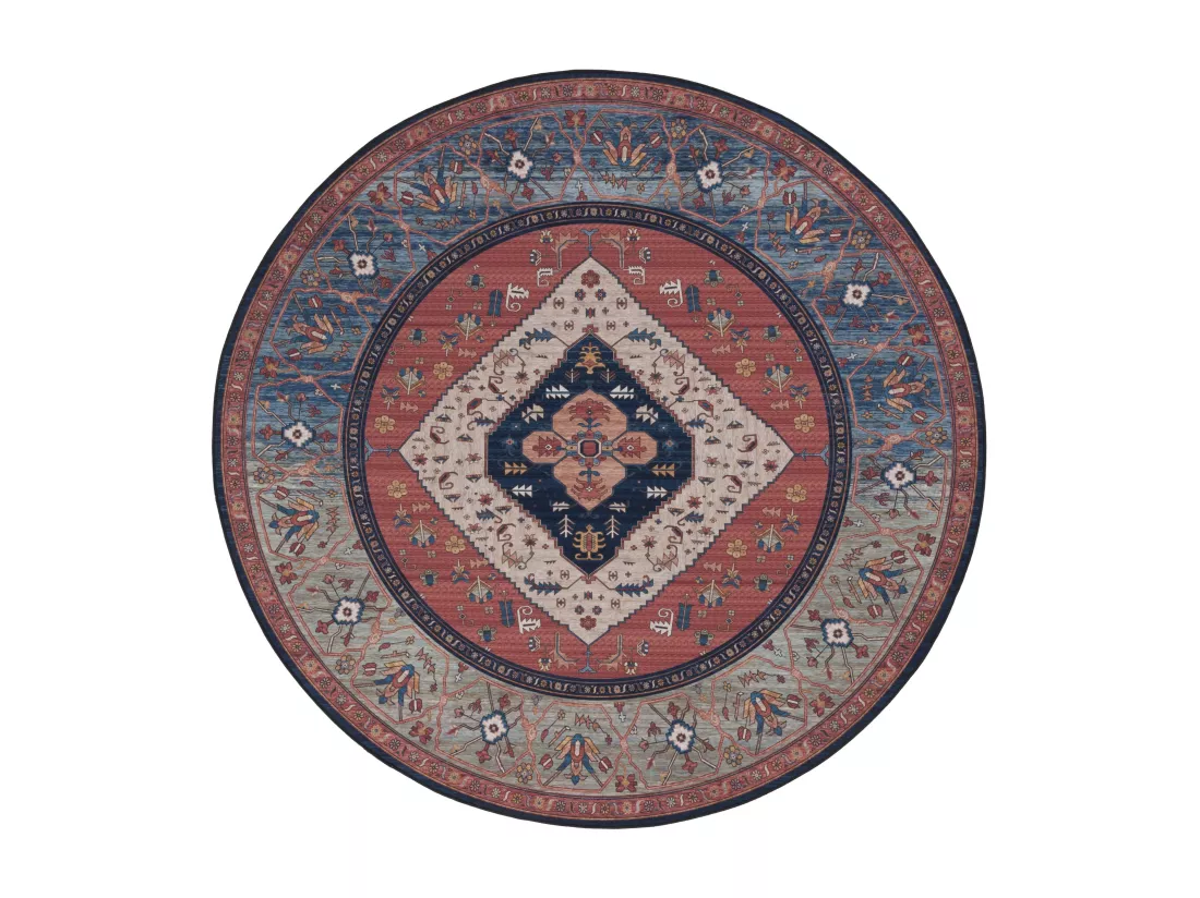 Tapis Rust & Blue 183 X 183 cm - Bishop