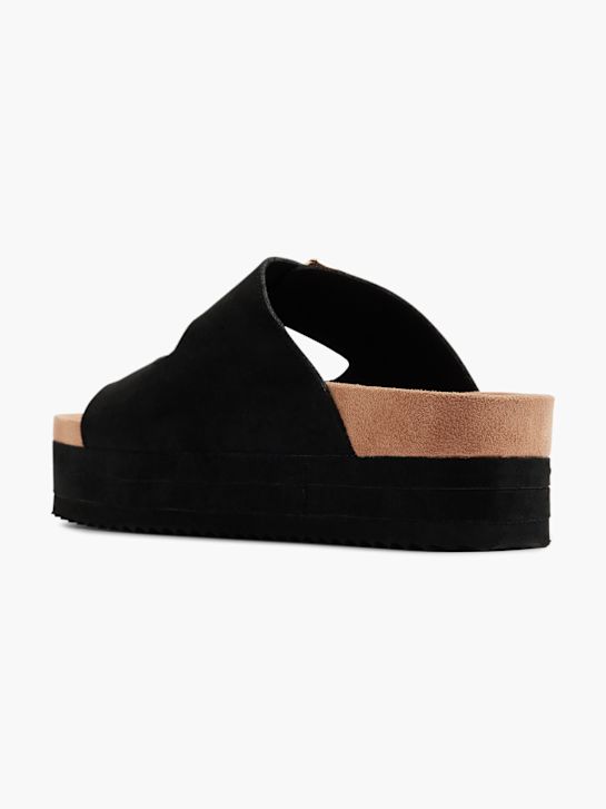 Graceland Tieffussbett-Pantolette Schwarz