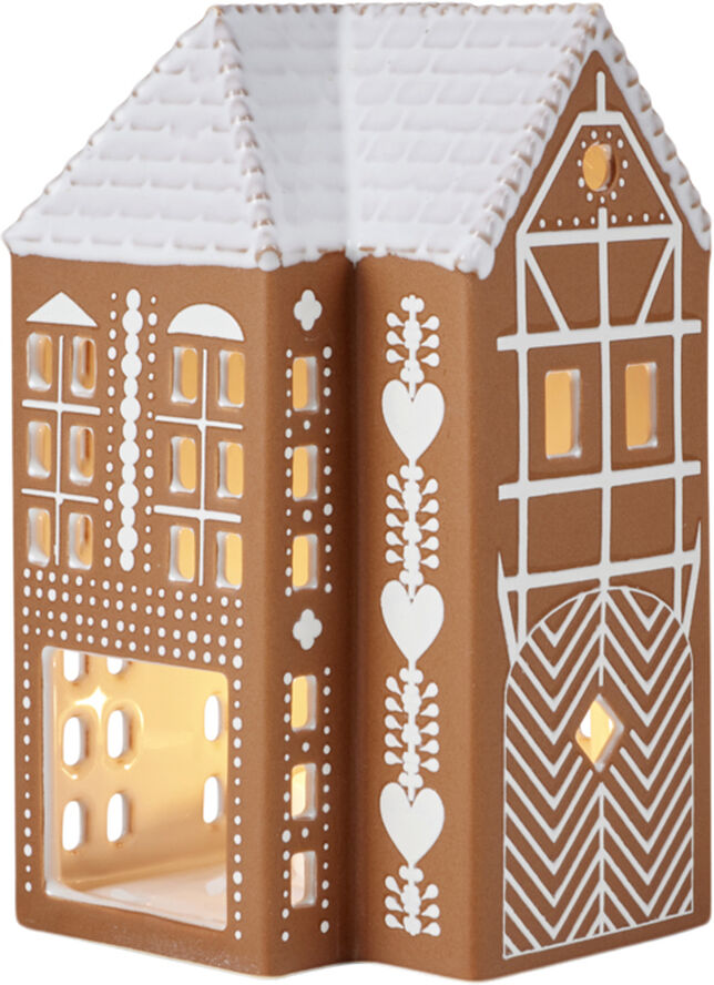 Kähler Gingerbread Lyshus stor brun Brun