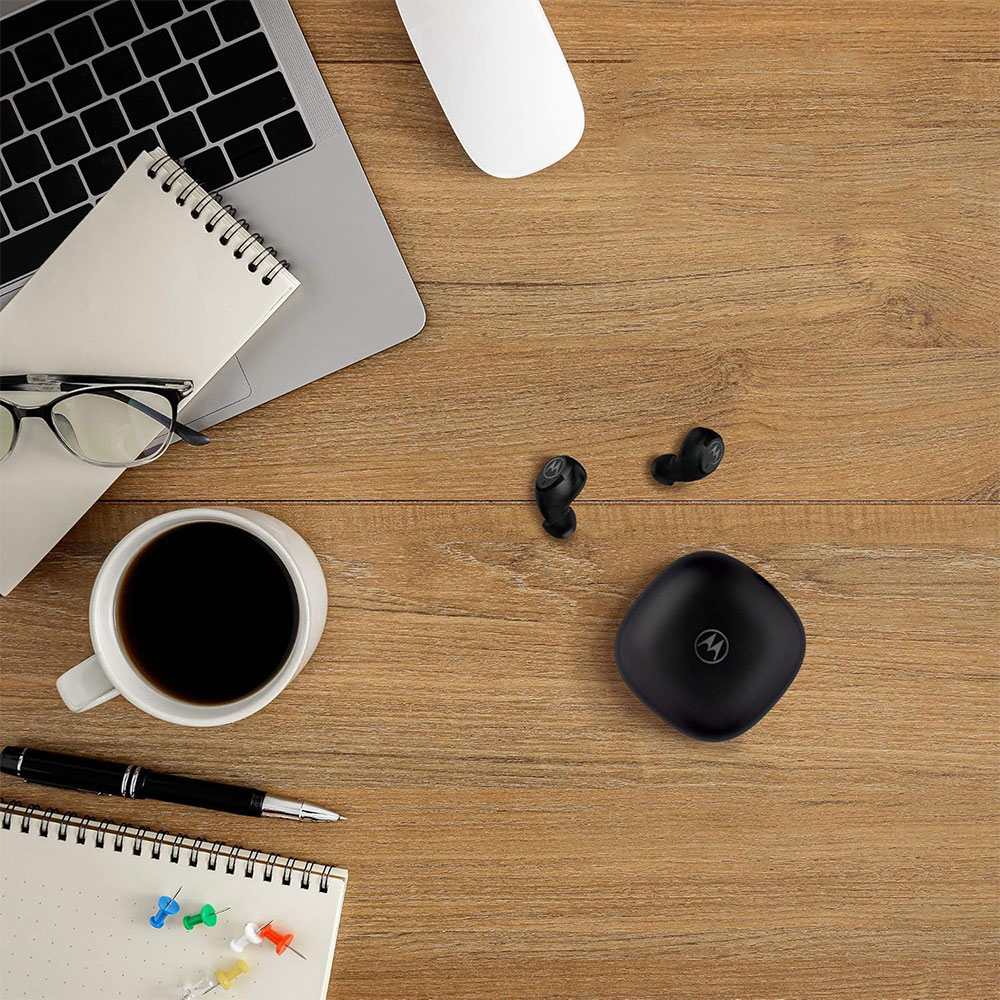 Moto Buds Charge In-Ear Bluetooth Kopfhörer mit Ladecase IPX5  (MOTOBUDS-BK) - Schwarz