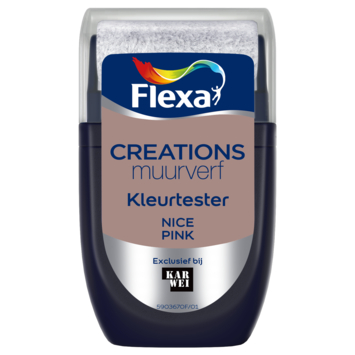 Flexa Creations muurverf kleurtester mat nice pink 30 ml