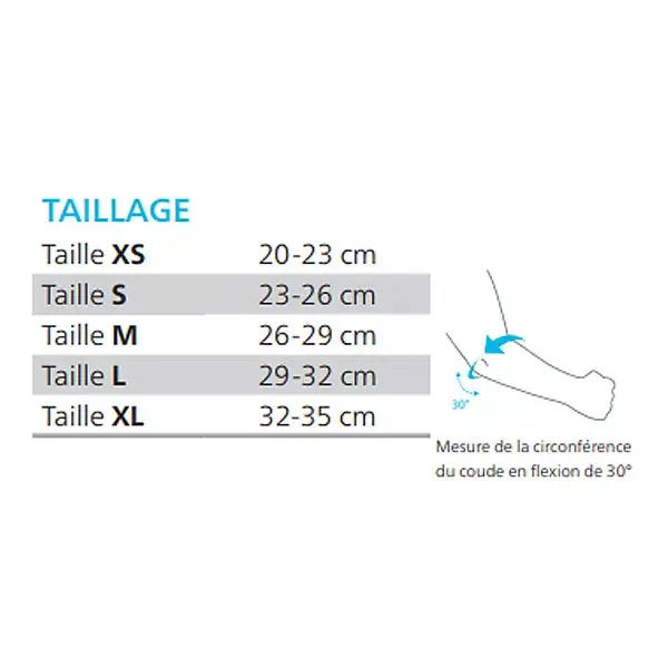 Sigvaris Mobilis EpiActive Coudière Taille M Bleu Gris