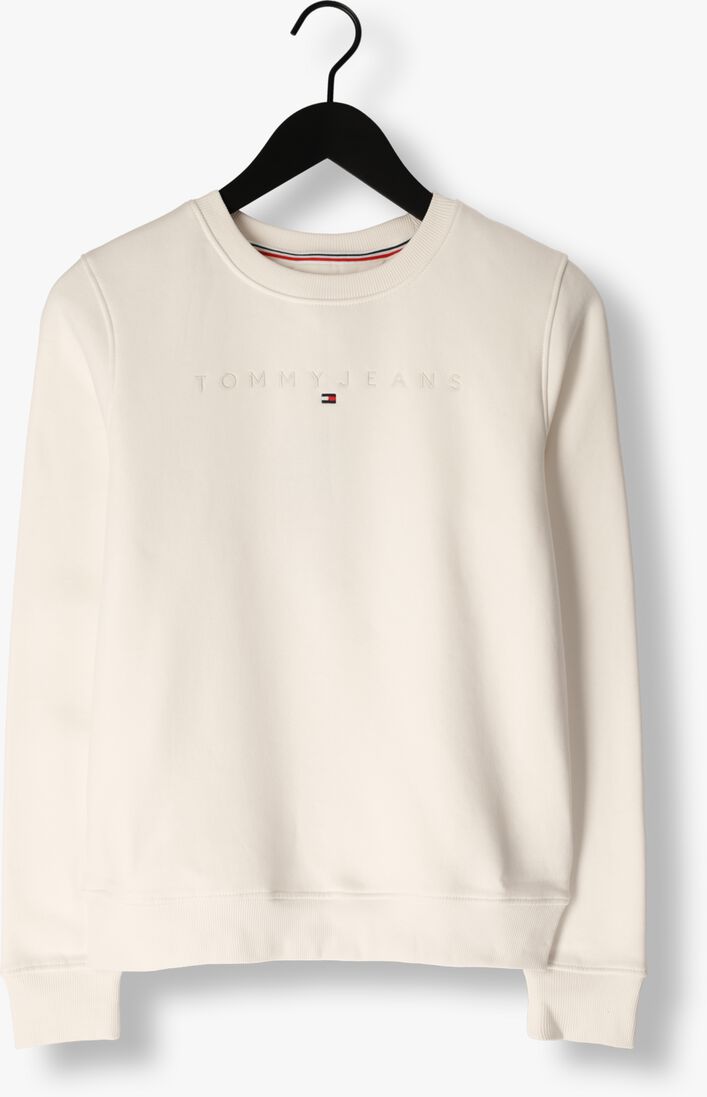 TOMMY JEANS witte tommy jeans trui tjw reg tonal linear crew