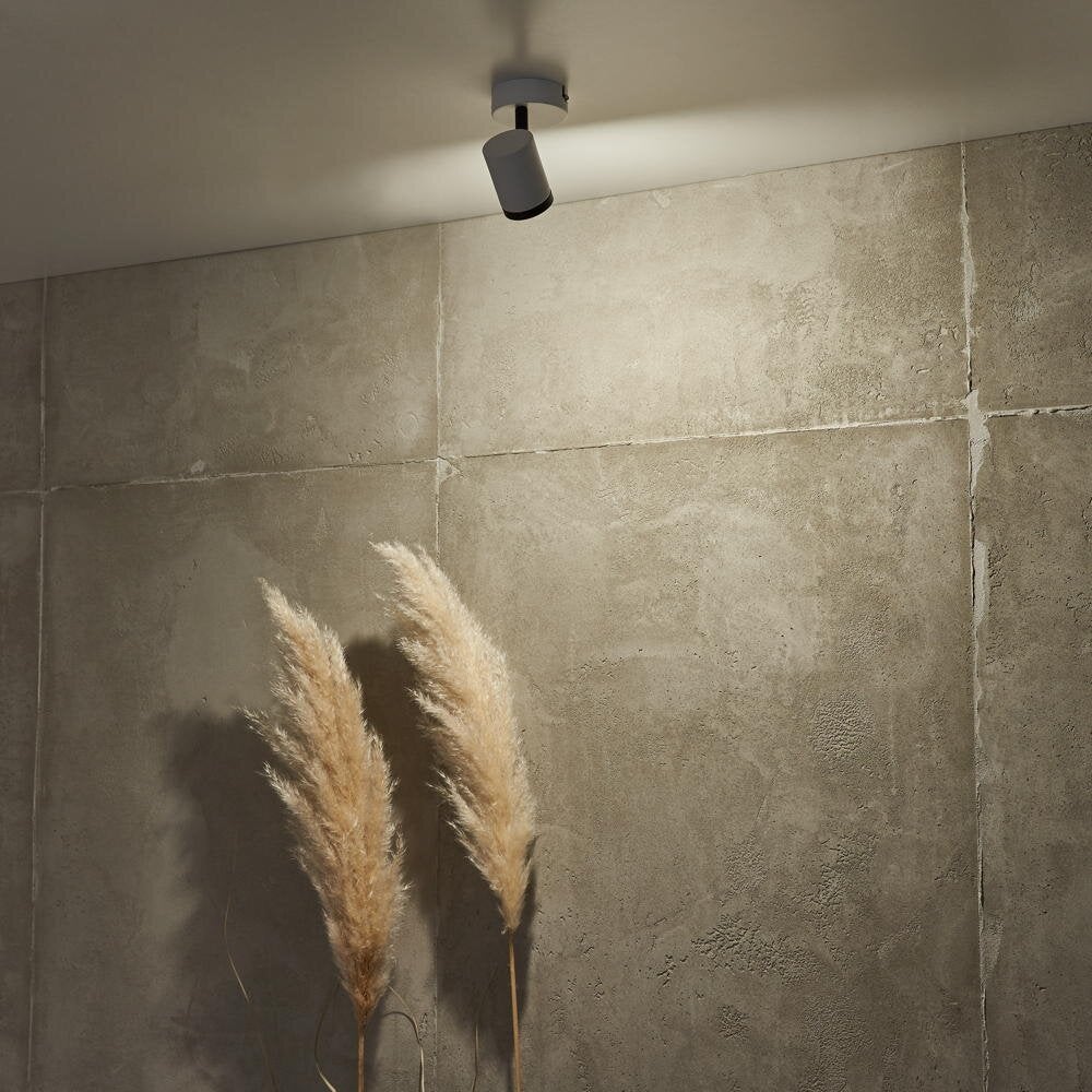 Smart WiFi TUYA plafondspot in wit metaal RGBW 1x 5,5W 400lm