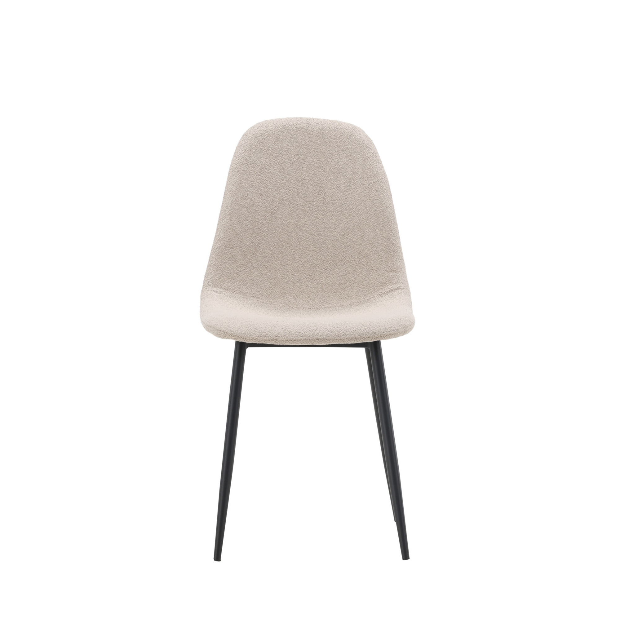 Eetkamerstoel Hakaro beige bouclé - set van 2