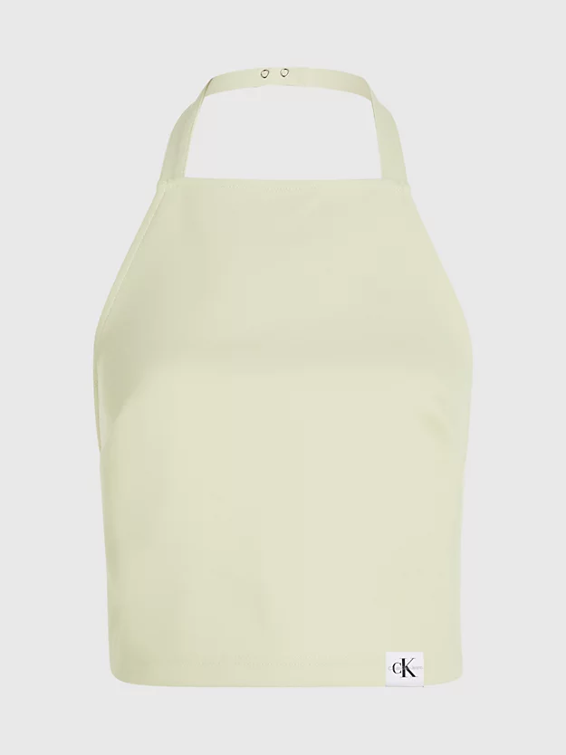 Top Milano com forro em malha e decote halter