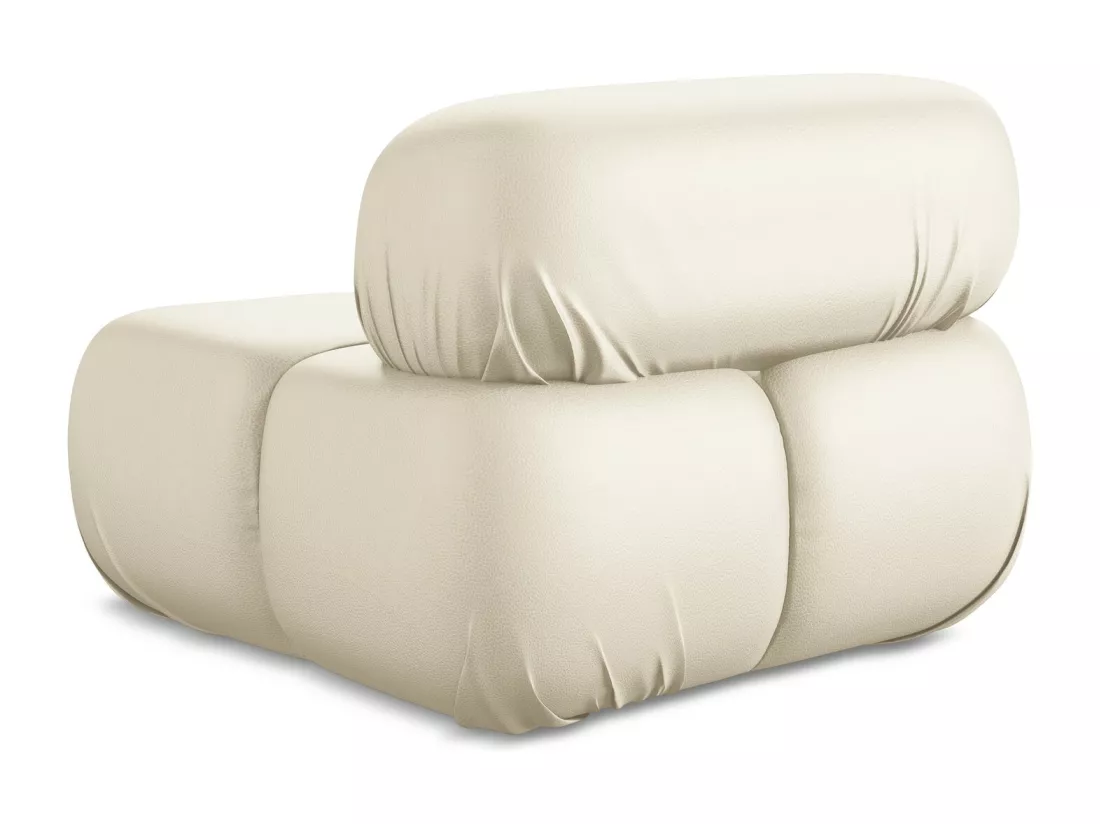 Fauteuil en Cuir artificiel - beige clair - LOKUA